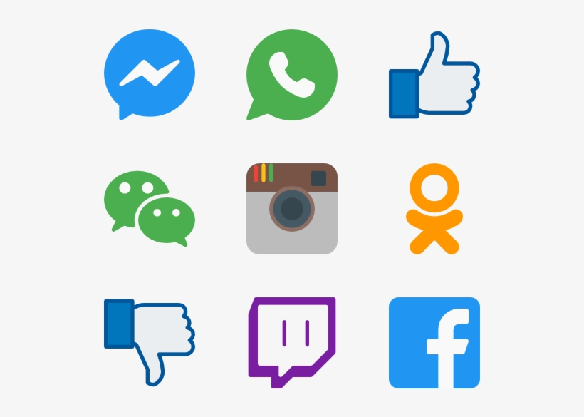 Social Media Icons - Facebook Messenger, transparent png