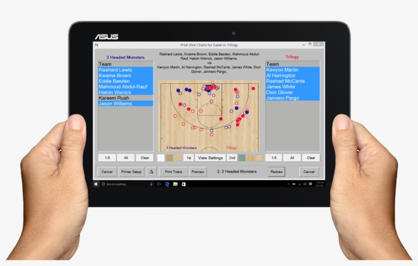 Basketball Shot Chart Stat Software App - Basketball Stats App, transparent png