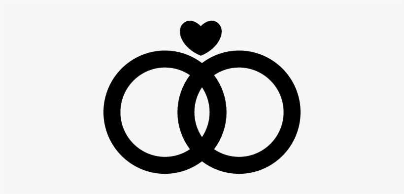 Marriage Rings Couple With A Heart Vector - Wedding Rings Icon Png, transparent png