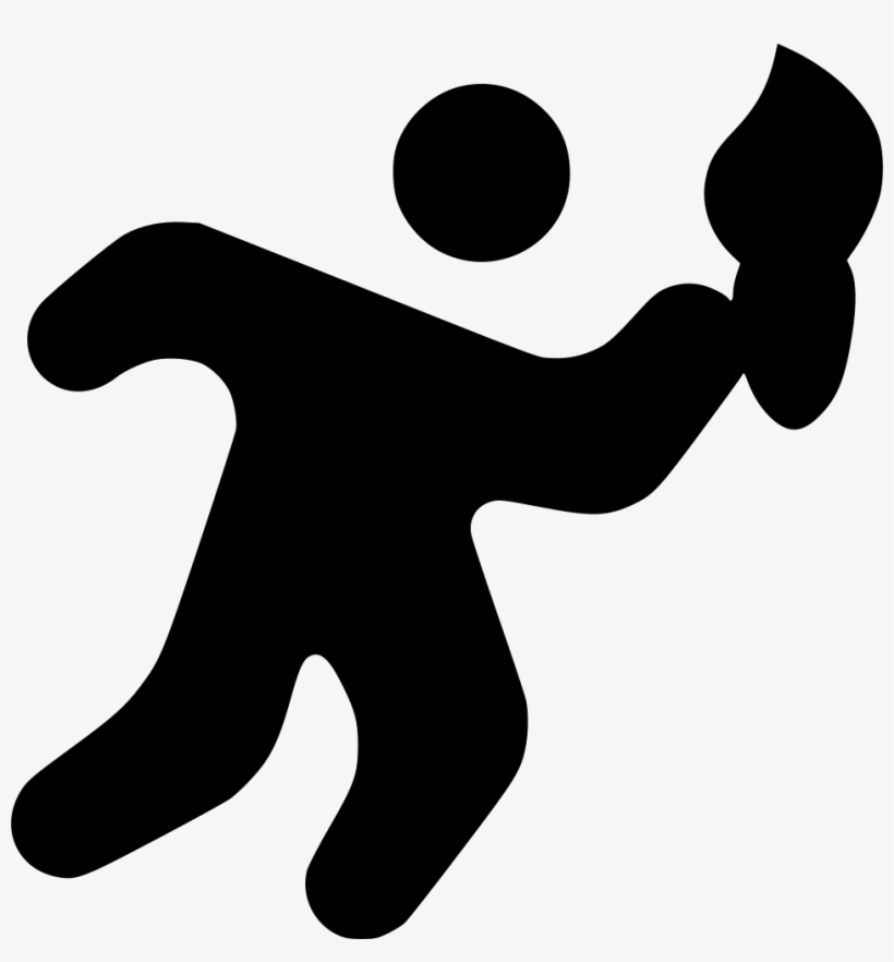 Man With Olympic Torch Comments - Medal, transparent png