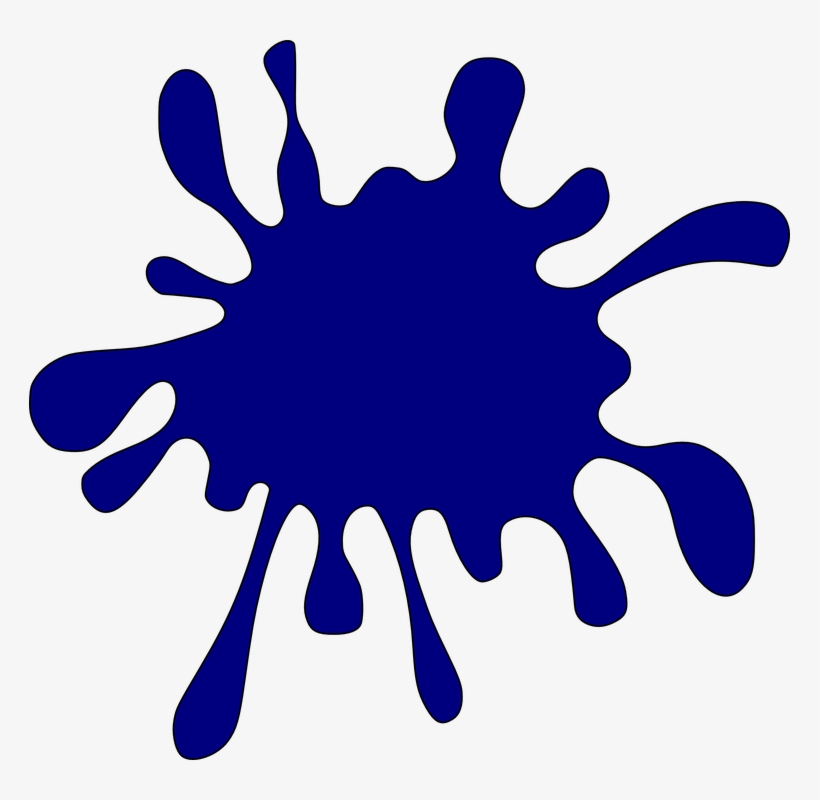 Blue Paint Splatter Clipart, transparent png