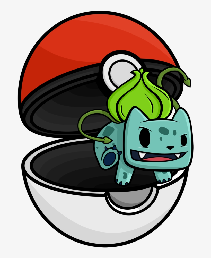 Bulbasaur's Pokeball -, transparent png