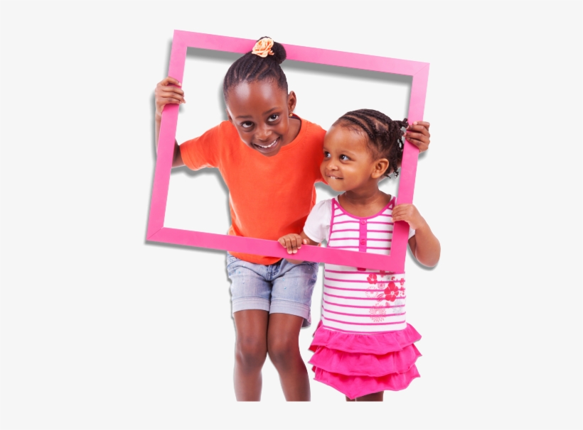 African American Kids Playing With Frames - African American Kids Png, transparent png