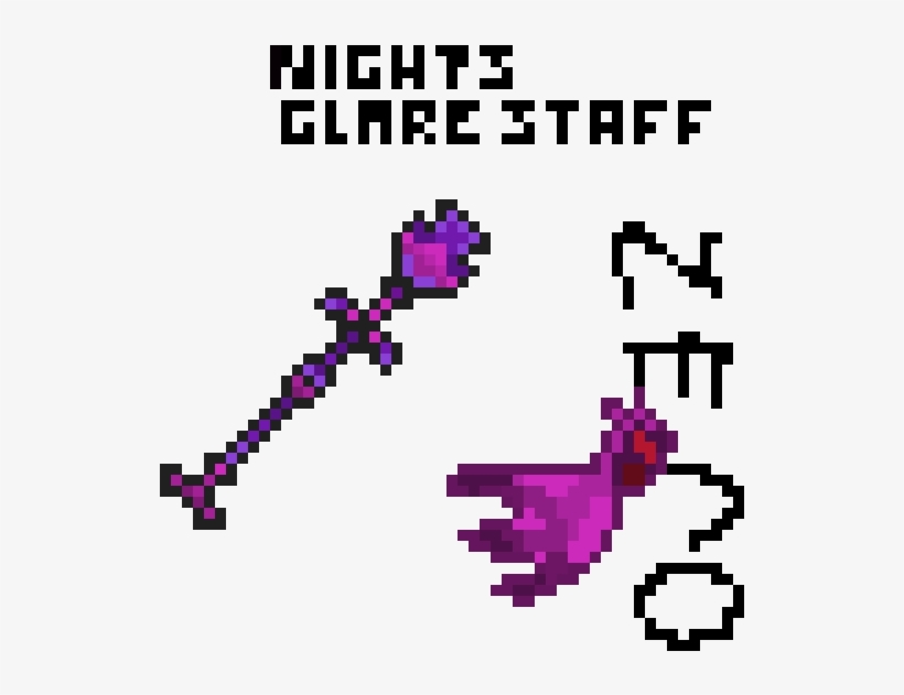 Nights Glare Staff - Art, transparent png