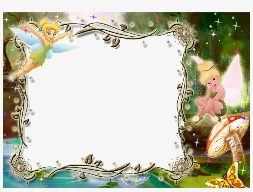 Kids Transparent Photo Frame With Tinkerbell - Tinkerbell Birthday Frame, transparent png