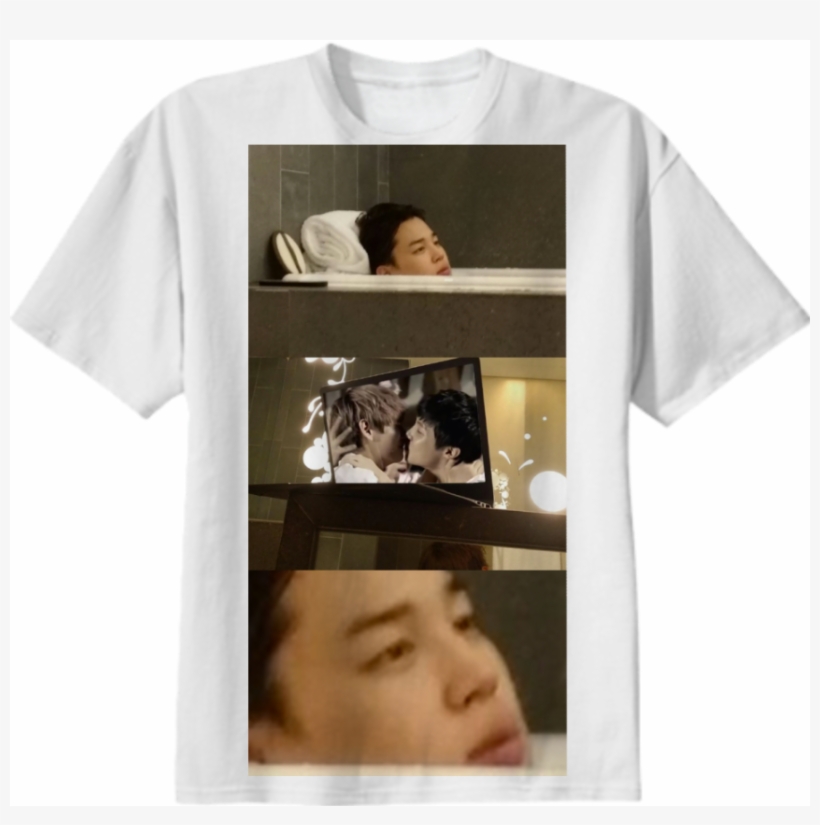 Shop Jimin Is Done Being The Nice Guy Cotton T-shirt - White T Shirt, transparent png
