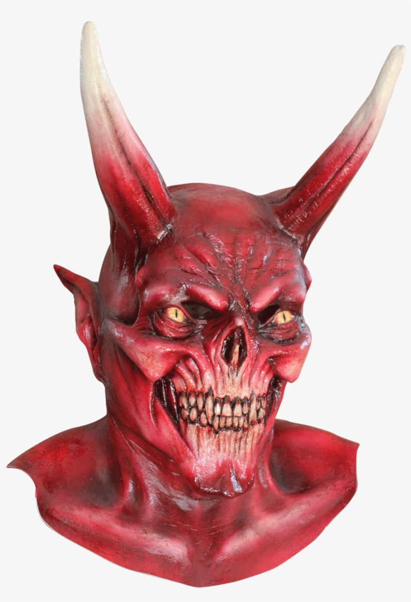 The Red Devil Mask - Red Devil Halloween Mask, transparent png