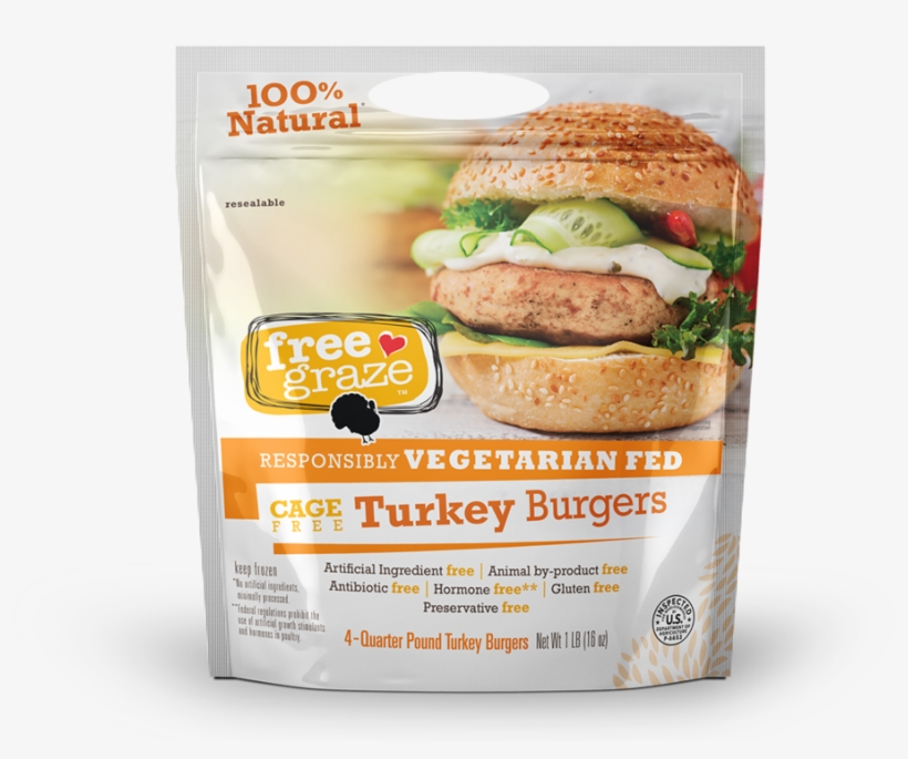 Cage Free Turkey Burgers - Hamburger, transparent png