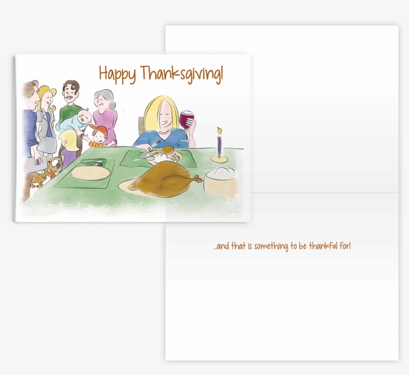 Happy Thanksgiving Greeting Card - Illustration, transparent png
