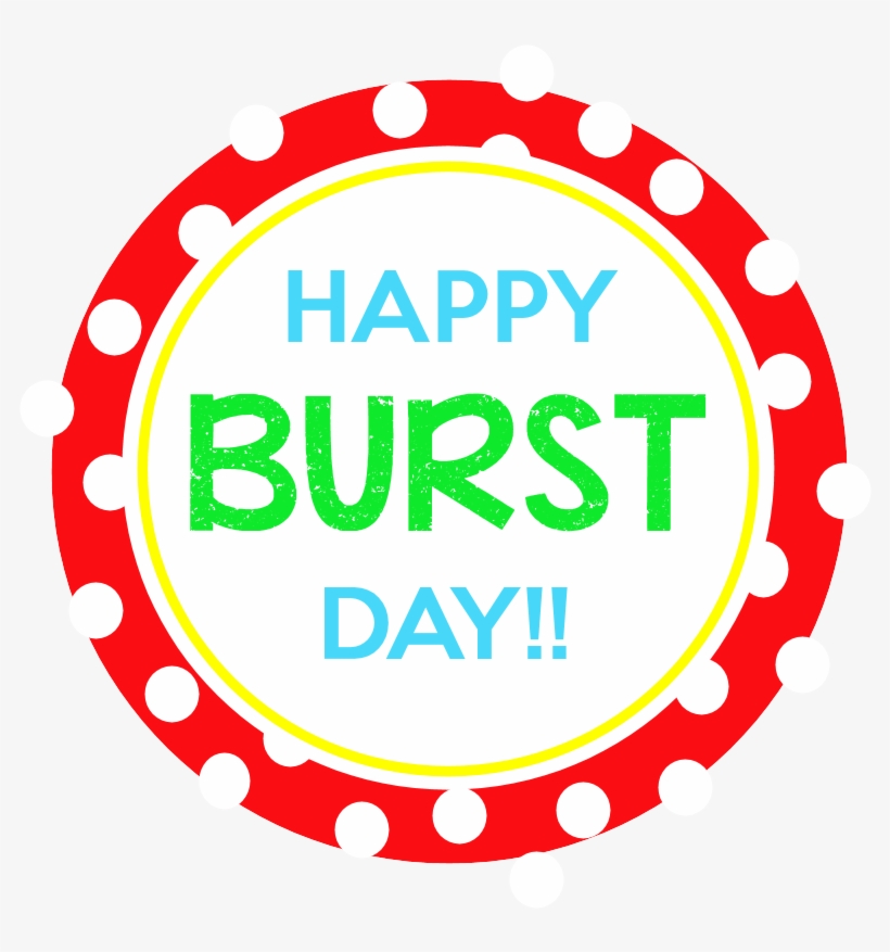 Starburst Birthday Gift Tag - Happy Burst Day, transparent png