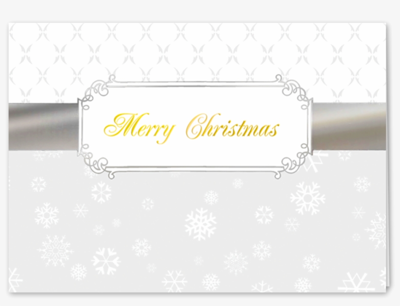 Picture Of Silver Christmas Ribbon Greeting Card - Sign, transparent png