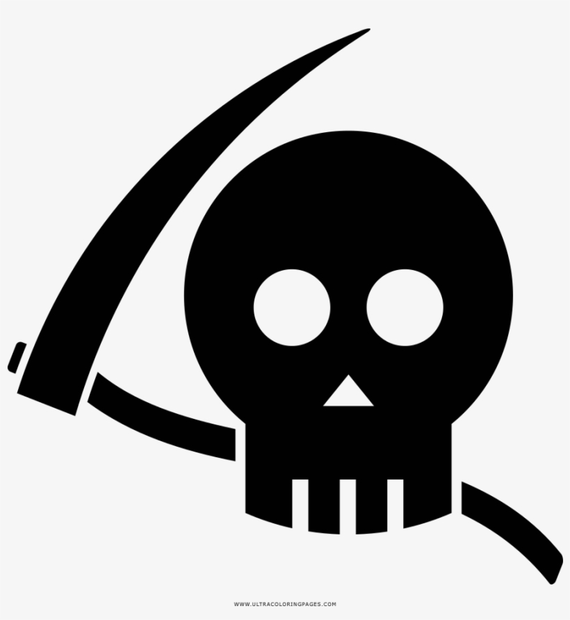 Grim Reaper Coloring Page - Adult, transparent png