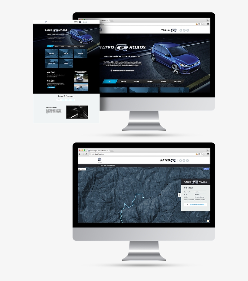 Rated R Landing Page With Maps Of Popular Drives For - Computer Monitor, transparent png