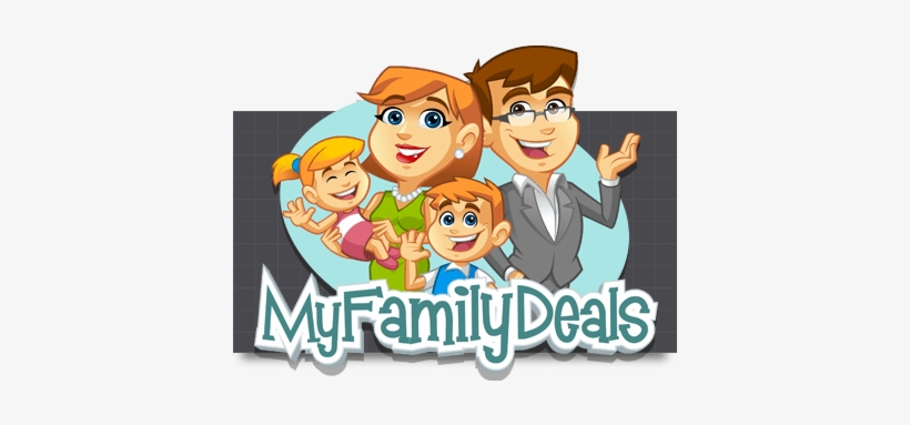 Illustrations Cartoon Logo Design For Myfamilydeals - My Family Cartoon Png, transparent png