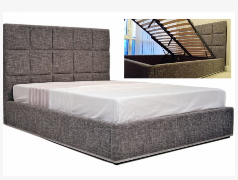 Glare Bed With Storage In Grey Tweed - Mobital Glare Gray Tweed Bed, transparent png