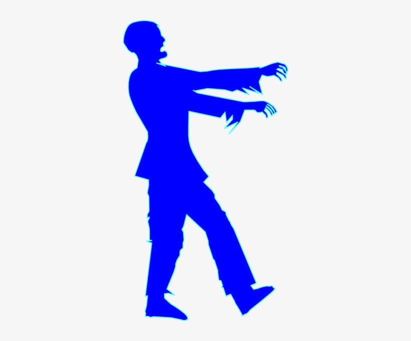 Blue Zombie Clip Art - Zombie Silhouette Clip Art, transparent png