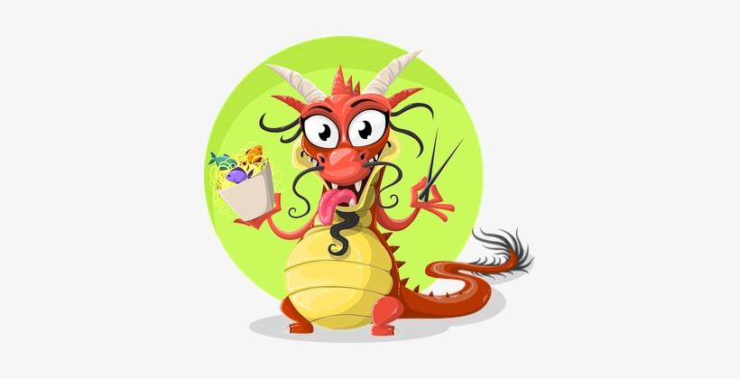 Dragon Chinese Chinese Dragon Food Spaghet - Chinese Dragon Funny, transparent png