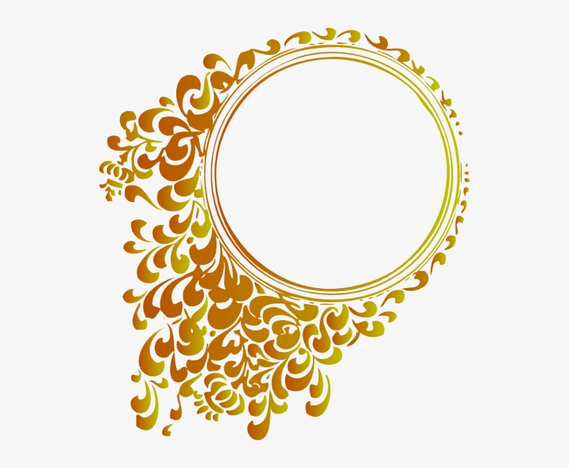 Filigree Clipart Yellow - Round Vector Designs Png, transparent png