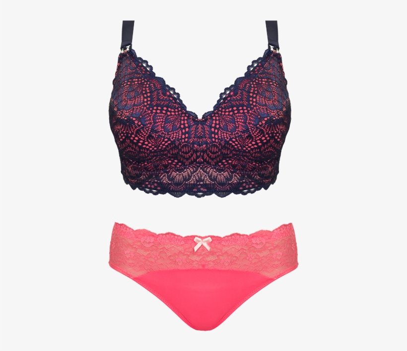 Maternity Bra Coral Midi Brief Set Seta08 2109midibrief - Maternity Bras Png, transparent png