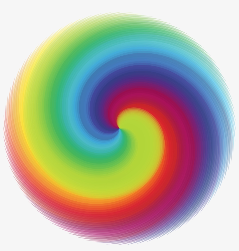 Spiral Clipart Rainbow Swirl - Rainbow Circle Swirl, transparent png