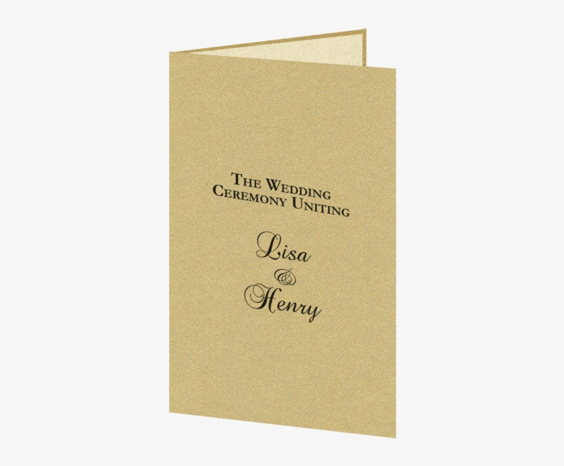 Gold Leaf Metallic Wedding Program Kit, Ivory Parchment - Paper, transparent png