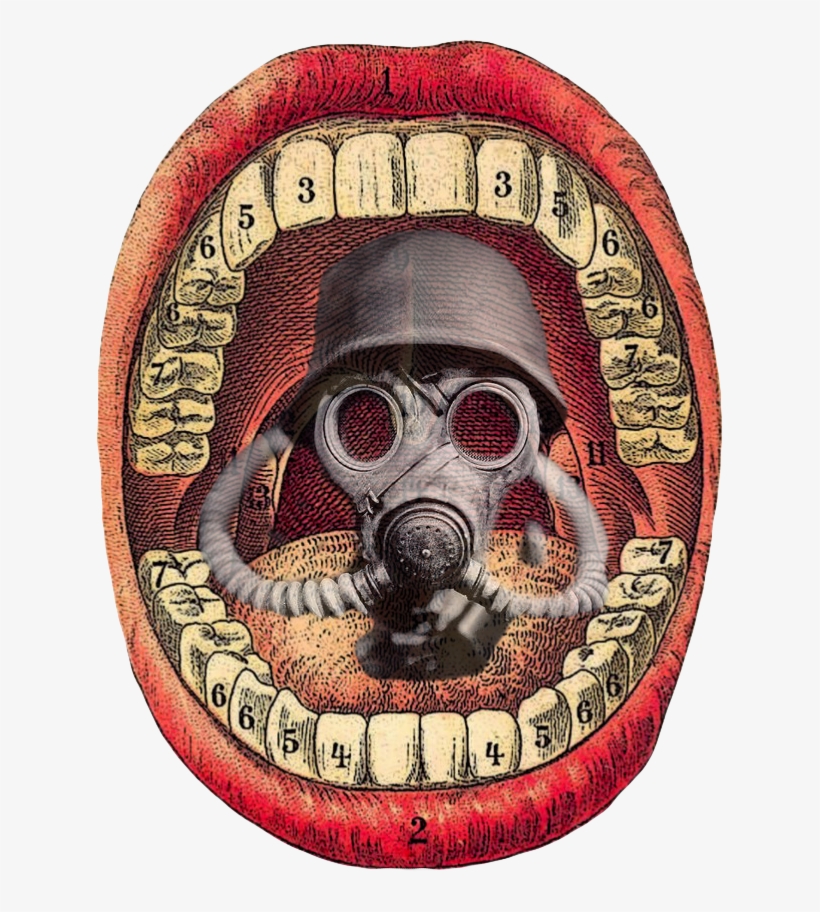 Word Of Mouth - Vintager Anatomischer Mund Mauspad, transparent png