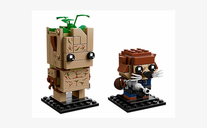 Infinity War Groot & Rocket Raccoon Lego Brickheadz - Groot Brickheadz, transparent png