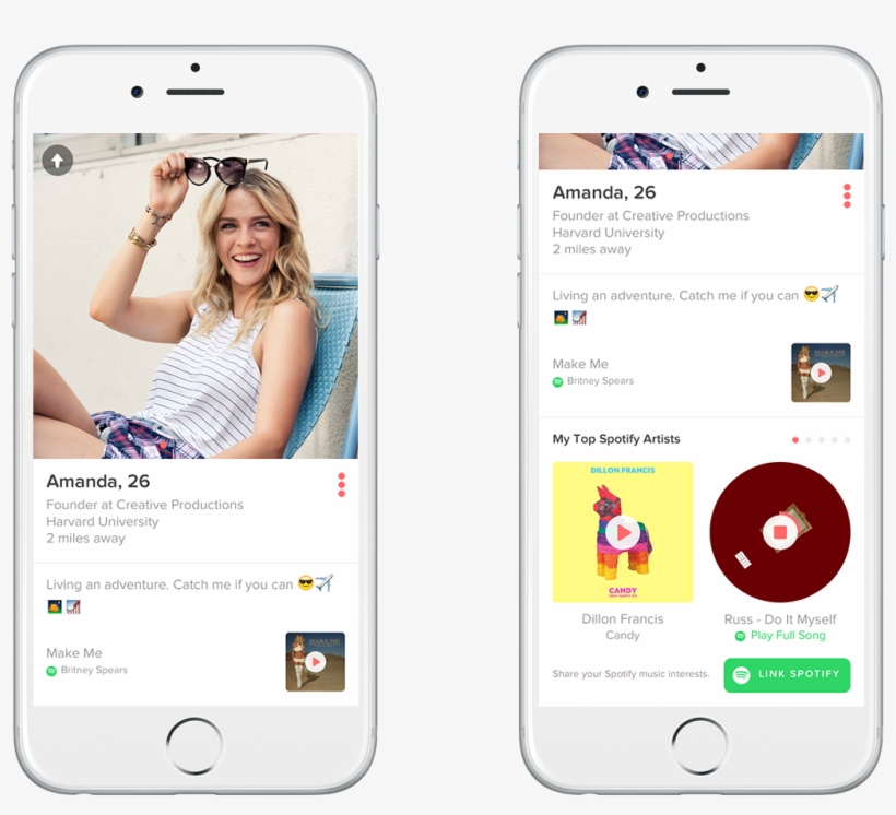 Tinder's New Spotify-based Feature - Connect Spotify To Tinder, transparent png