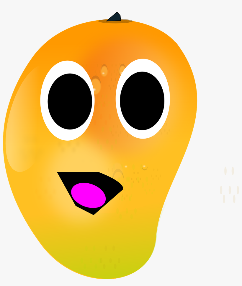 Happy Mango Svg Clip Arts 522 X 593 Px, transparent png