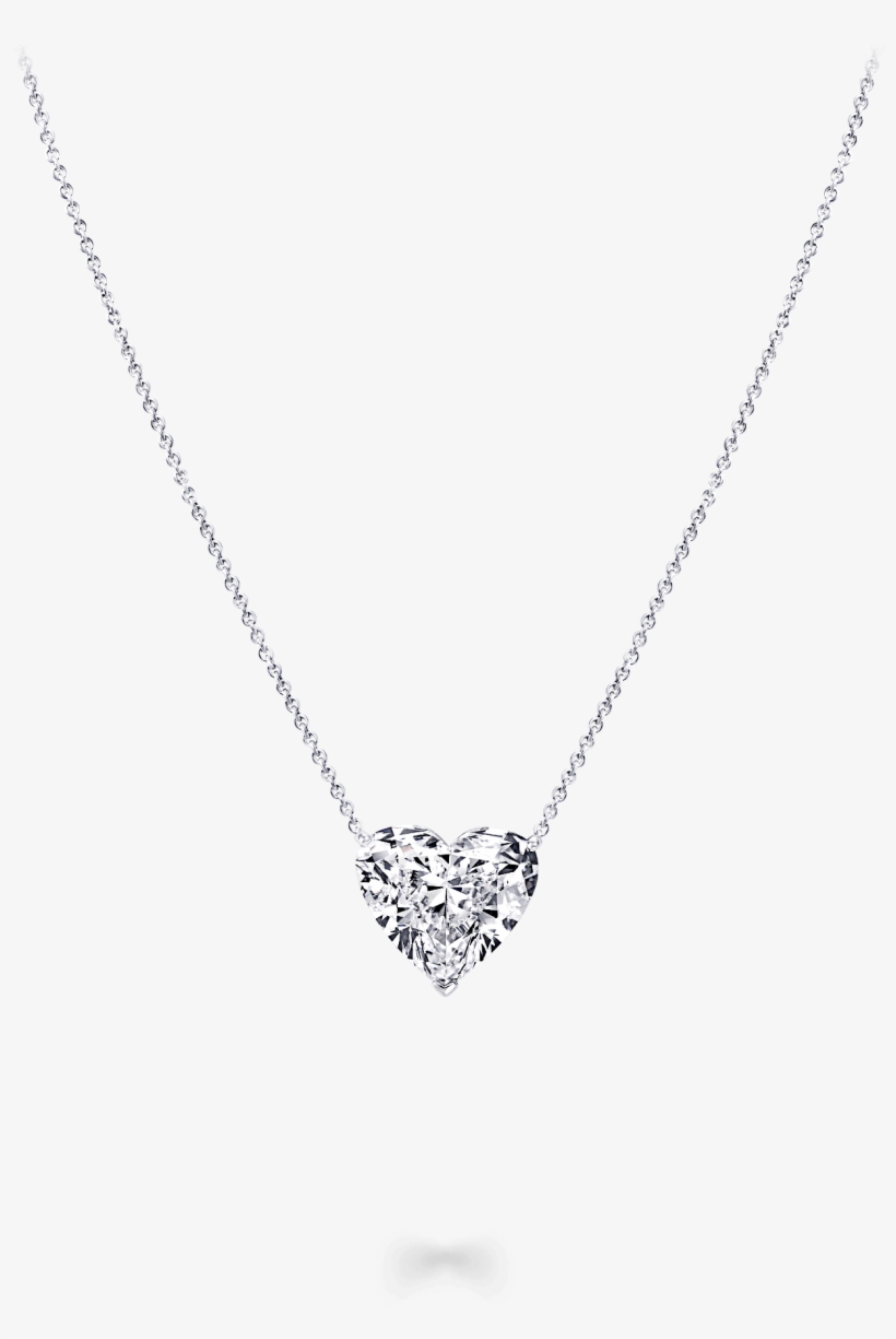 A Classic Graff Necklace Featuring A Heart Shape Diamond - Pendant, transparent png