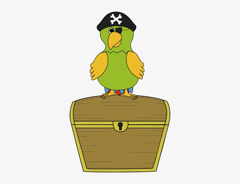 With Parrot Person On The First Day - Pirate Chest Clip Art, transparent png