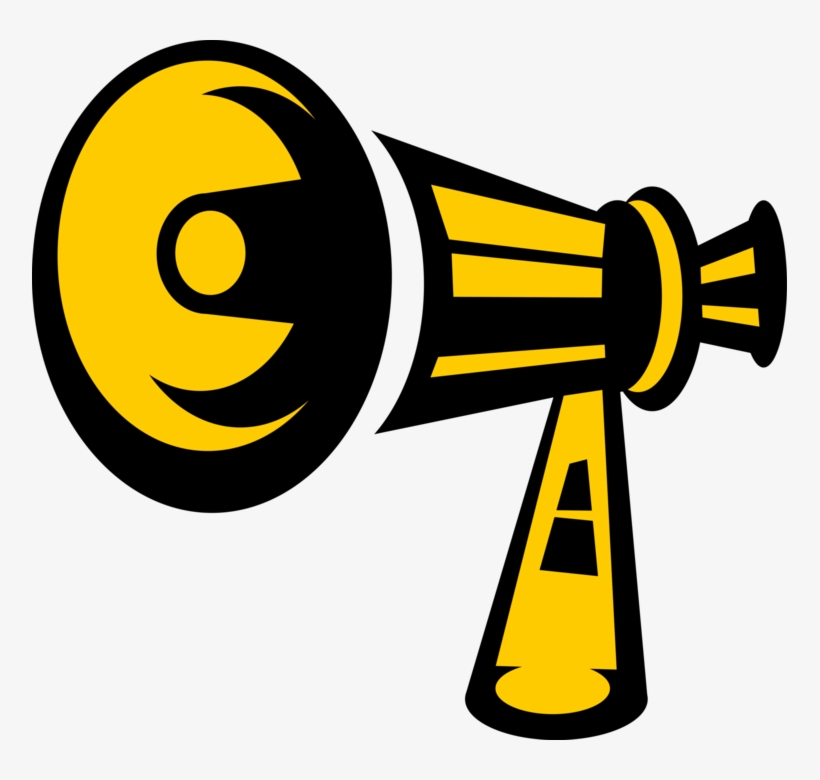 Megaphone Bullhorn Amplifies Voice - Megaphone, transparent png