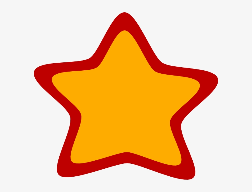 Red Yellow Star Clip Art At Clker - Red And Yellow Star, transparent png