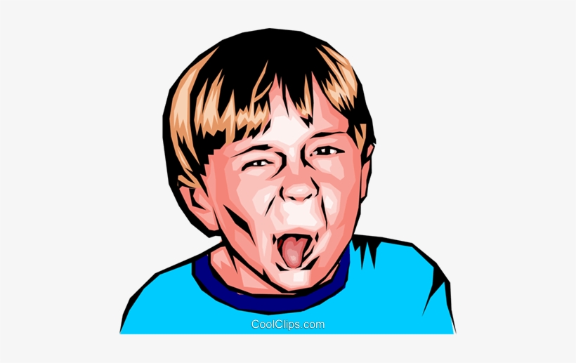 Little Boy Sticking Out His Tongue Royalty Free Vector - Cartoon, transparent png