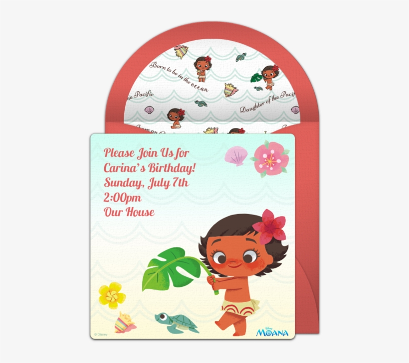 Baby Moana Online Invitation - Moana Born To Be In The Ocean Pattern Accessory Bag,, transparent png