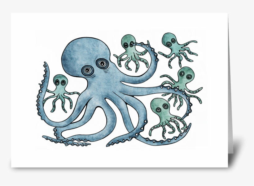 Octopus Greeting Card - Happy Fathers Day Octopus, transparent png