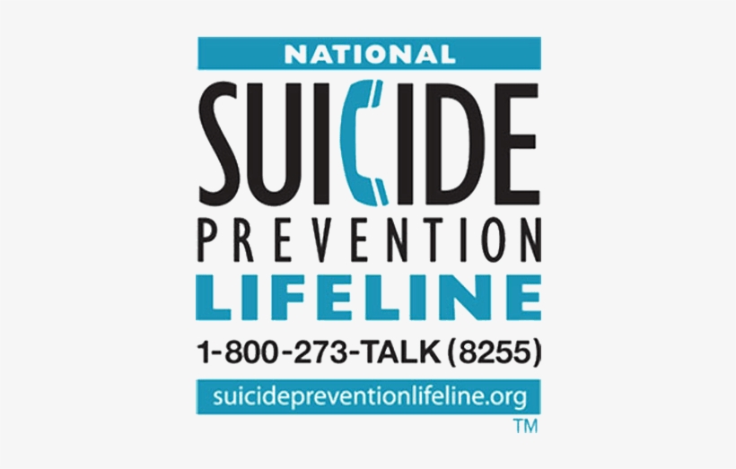 Cropped Natl Suicide Prevention Lifeline Logo Image - Suicide Hotline, transparent png