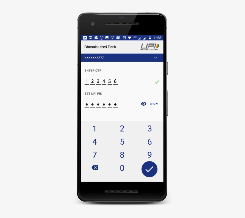 Dhanlaxmi Bank,bhim Upi Pin Generation Set Upi Pin - Upi Pin Punjab National Bank, transparent png