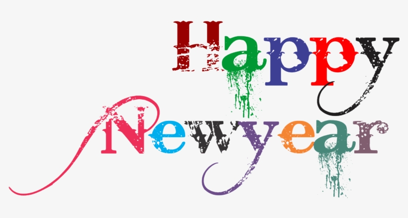 Happy New Year - Happy New Year Png Text, transparent png