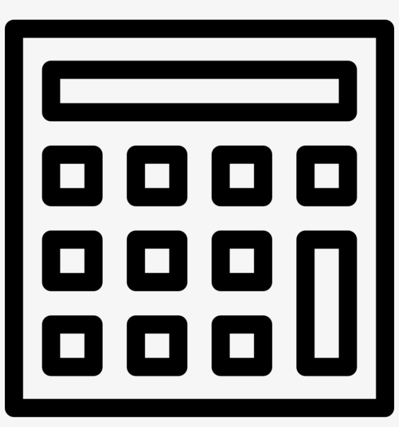 Simbolos Calculadora Clipart Calculator Computer Icons - Line Icon Budget, transparent png