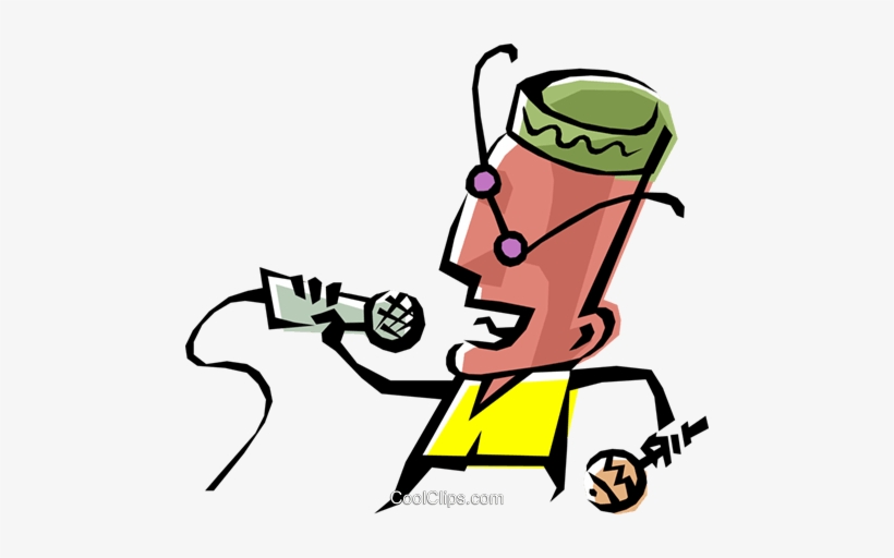 Cool Jazz Singer Royalty Free Vector Clip Art Illustration - Boxing, transparent png
