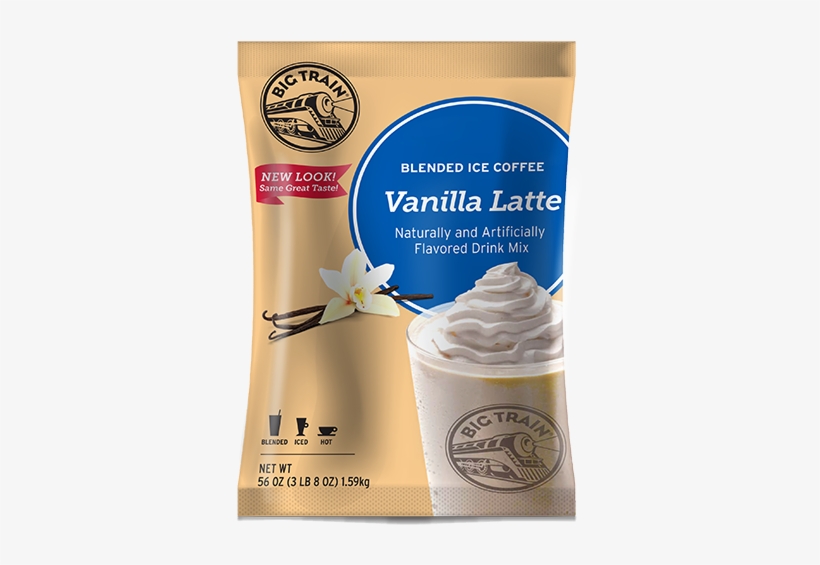 Big Train Vanilla Latte Blended Ice Coffee Mix - Ice Coffee Powder Mix, transparent png
