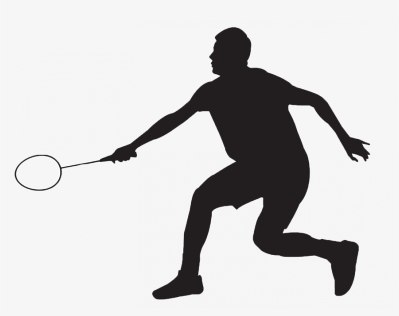 Badminton Silluette Clipart Badminton Silhouette Sports - Badminton Player Silhouette Png, transparent png