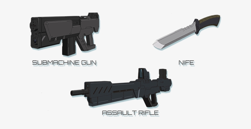 Submachine Gun Knife Assault Rifle - Argevollen Weapon, transparent png
