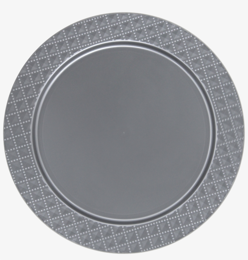 Posh Setting Silver Charger Plates, Diamond Design,, transparent png