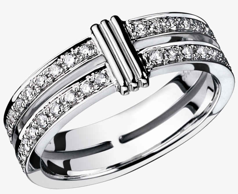 Alliance Subtile Eternité, Or Blanc, Lien En Or Blanc, - Alliance Mauboussin, transparent png