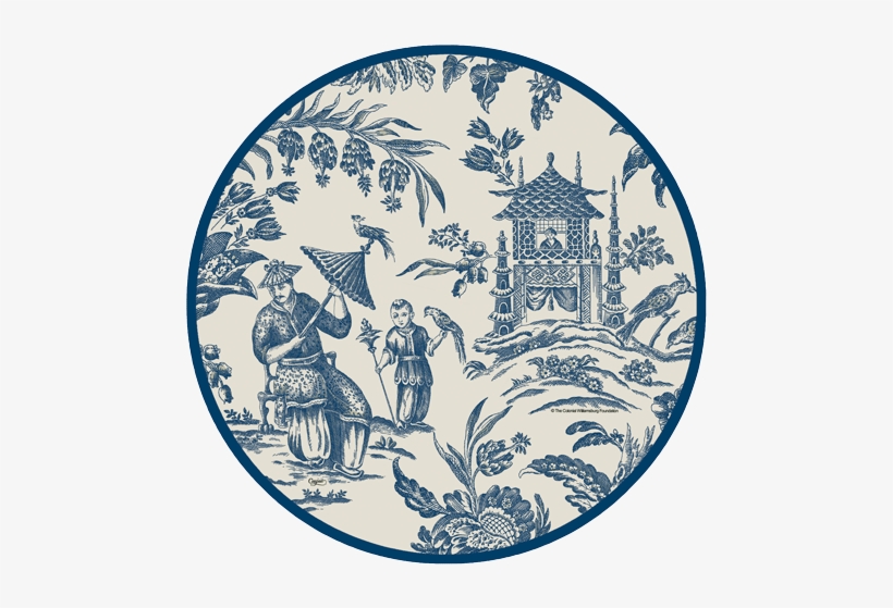Caspari Silk Road Toile Blue White Asian Theme Designer - Silk Road Toile Blue Salad/dessert Plates 96 Ct, transparent png