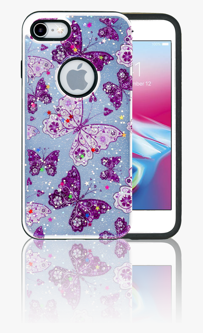 Iphone 7/8 Mm 3d Butterfly - Survivor Butterfly Breast Cancer Ornament (oval), transparent png