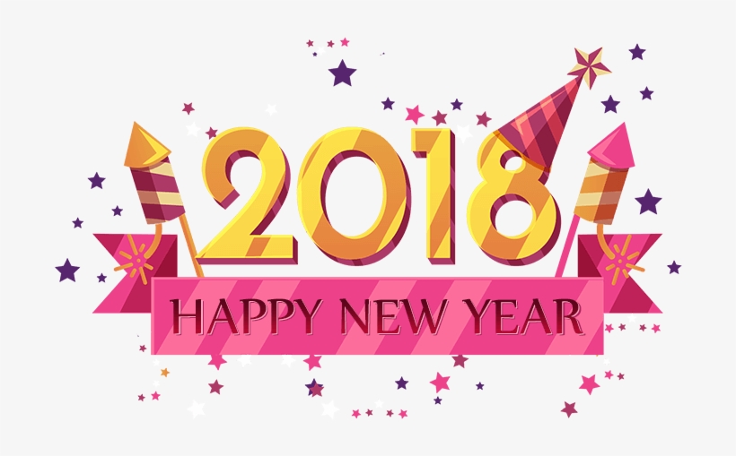 Happy New Year - 2018 新年 快樂 卡通, transparent png