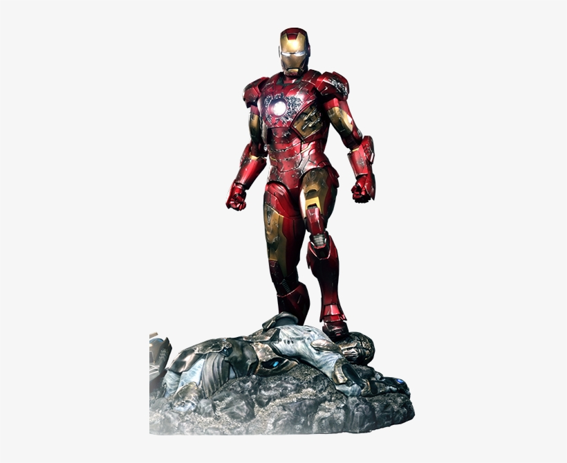 Hot Toys Iron Man Battle Damaged Mark Vii Sixth Scale - Iron Man Mark 7 Damaged, transparent png